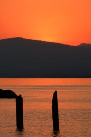 Orange Lake Tahoe Sunset