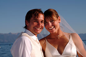 Couple Smiling Lake Tahoe Sunny