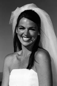 Black and White Bride Shot