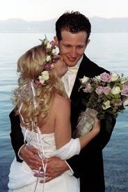 Couple Hugging Lake Tahoe