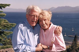 Couple Hugging Lake Tahoe