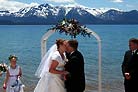 Wedding Couple Kissing Vows
