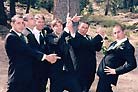 Wedding Guys Hanging Out Group Portrait