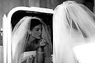 Black and White Bride Getting Ready Mirror