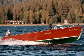 Woodie Boat Lake Tahoe